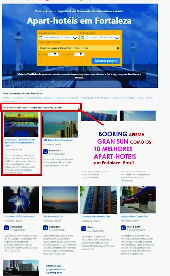 Gran Sun - Excelencia Em Servico De Hospedagem E Lazer Aparthotel Fortaleza  0*,